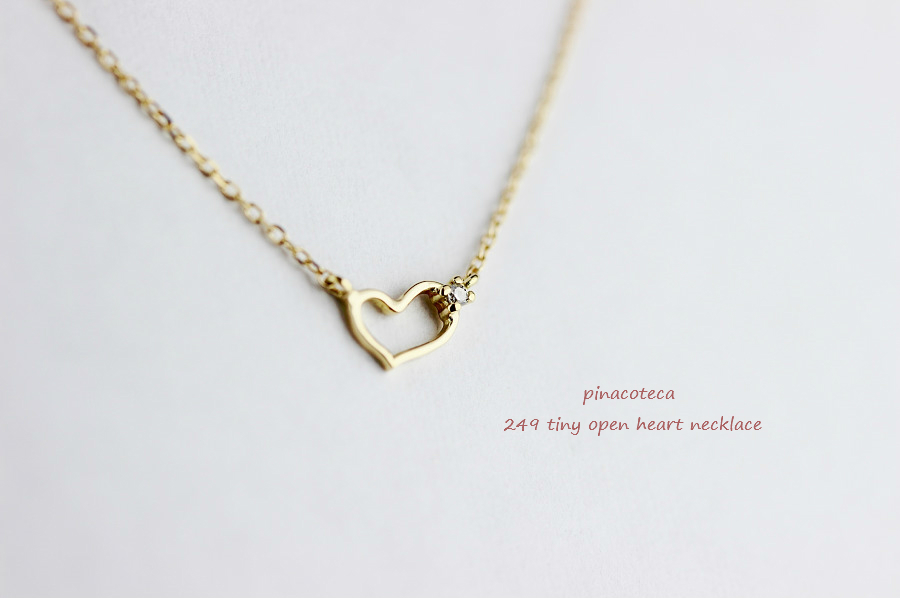 ピナコテーカ 249 タイニー オープン ハート 華奢 ネックレス 18金,pinacoteca Tiny Open Heart necklace K18