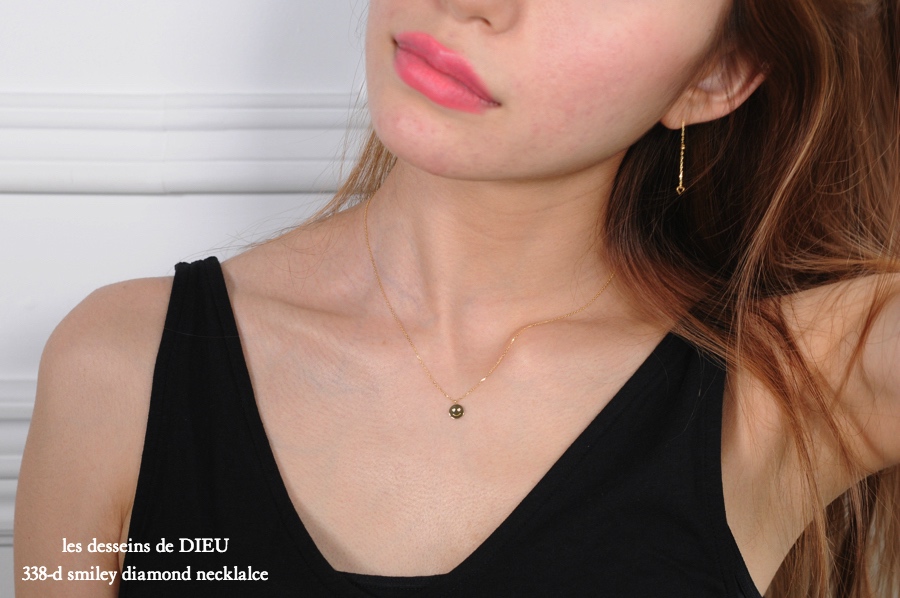 レデッサンドゥデュー 338D スマイル にこちゃん ダイヤモンド ネックレス 18金,les desseins de DIEU Smile Diamond Necklace K18