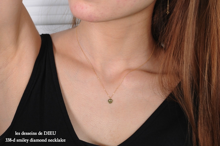 レデッサンドゥデュー 338D スマイル にこちゃん ダイヤモンド ネックレス 18金,les desseins de DIEU Smile Diamond Necklace K18