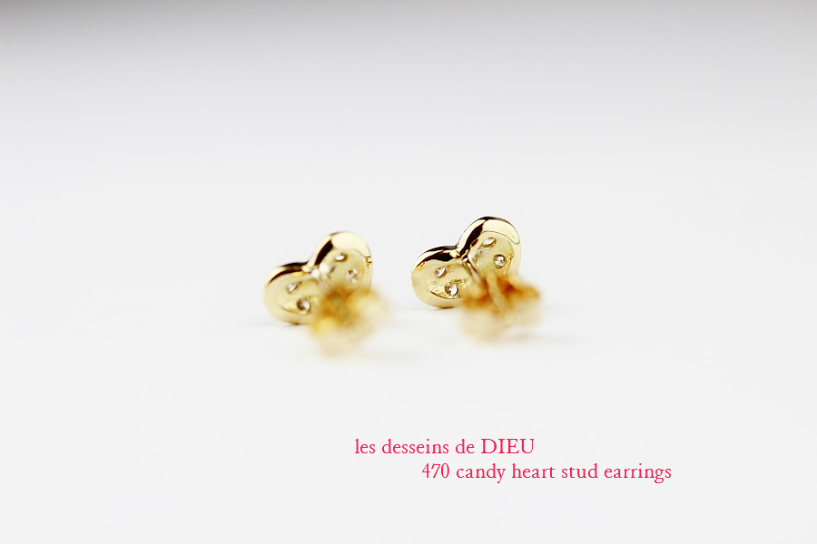 レデッサンドゥデュー 470 キャンディ ハート ダイヤモンド スタッド ピアス 18金,les desseins de dieu Candy Heart Diamond Stud Earrings K18