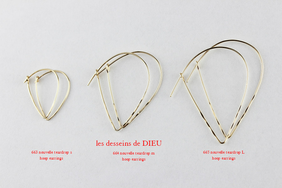 les desseins de DIEU Nouvelle Teardrop Hoop Earrings series レデッサンドゥデュー ヌーベル ティアドロップ フープ ピアス シリーズ