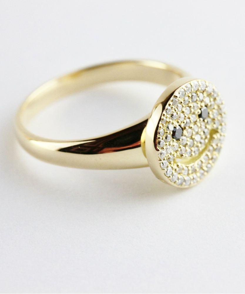 レデッサンドゥデュー 949 スマイル ダイヤモンド ニコちゃん リング 指輪 18金,les desseins de DIEU Smile Diamond Ring K18