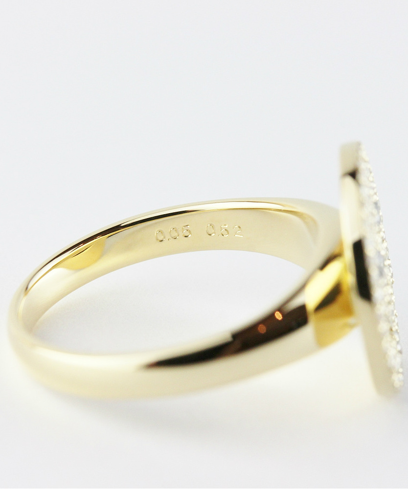 レデッサンドゥデュー 959 スマイル ダイヤモンド ニコちゃん リング 指輪 18金,les desseins de DIEU Smile Diamond Ring K18