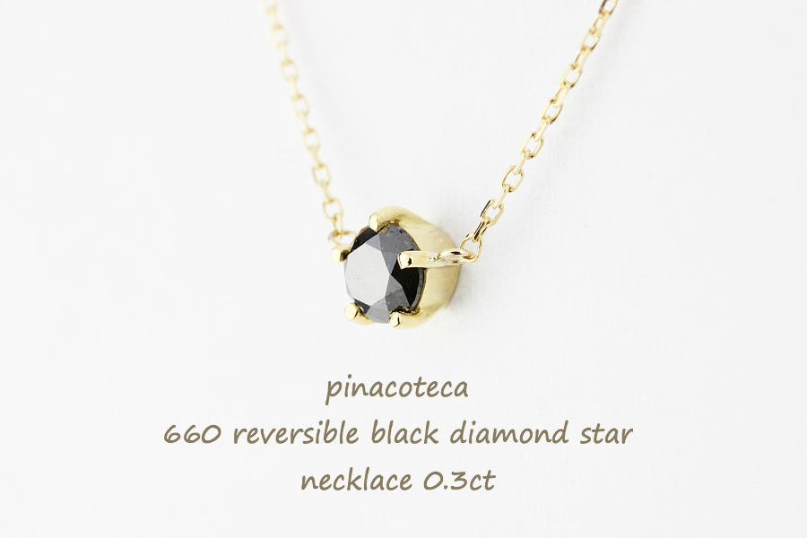 ピナコテーカ 660 ブラック 一粒ダイヤモンド スター 華奢ネックレス 18金,pinacoteca Black Diamond Star Necklace 0.3ct K18