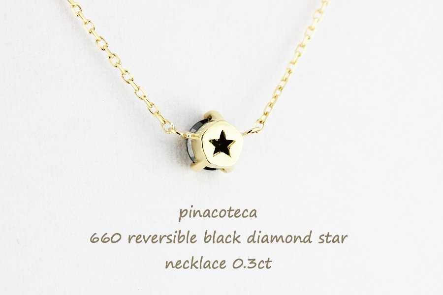 ピナコテーカ 660 ブラック 一粒ダイヤモンド スター 華奢ネックレス 18金,pinacoteca Black Diamond Star Necklace 0.3ct K18