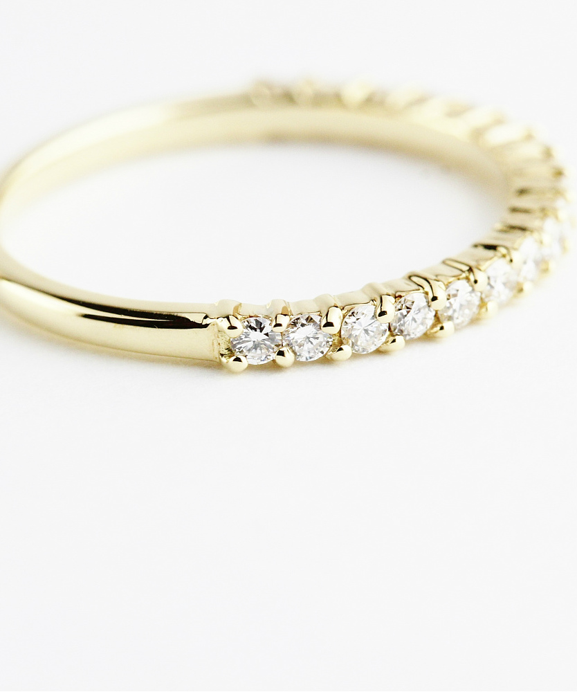 pinacoteca 700 Twinkle Diamond Half Eternity Ring K18KG(ピナコテーカ トゥウィンクル  ダイヤモンド ハーフエタニティ リング 0.27ct)
